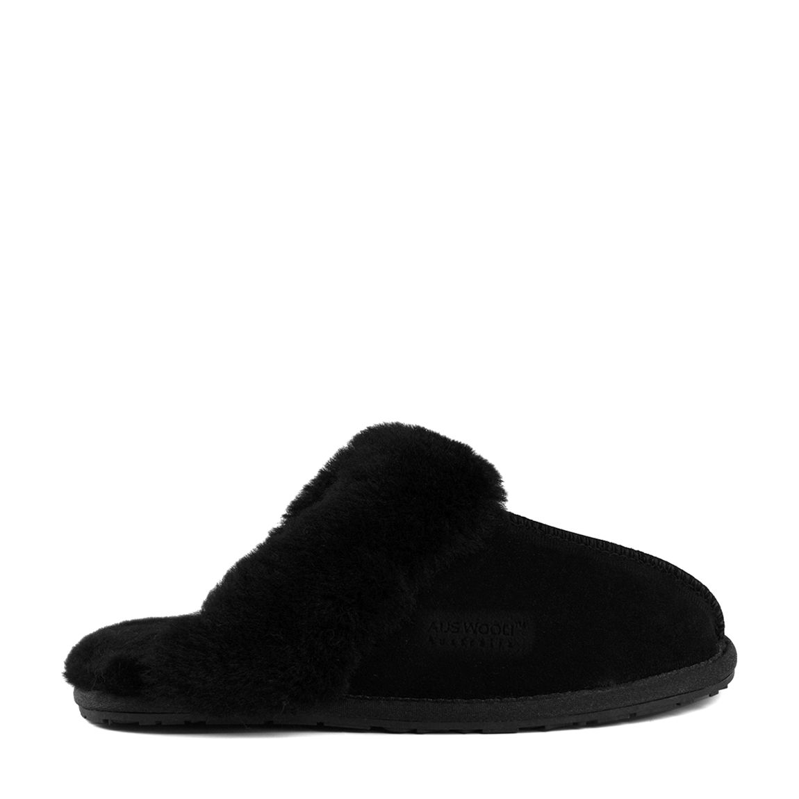 Black Suede Sheepskin Shelley Mules main product photo