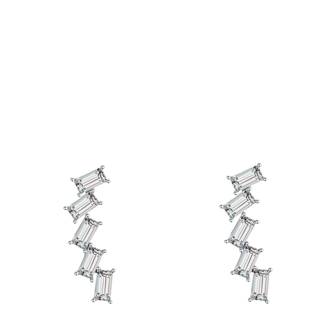 Silver Swarovski Stud Drop Earrings main product photo