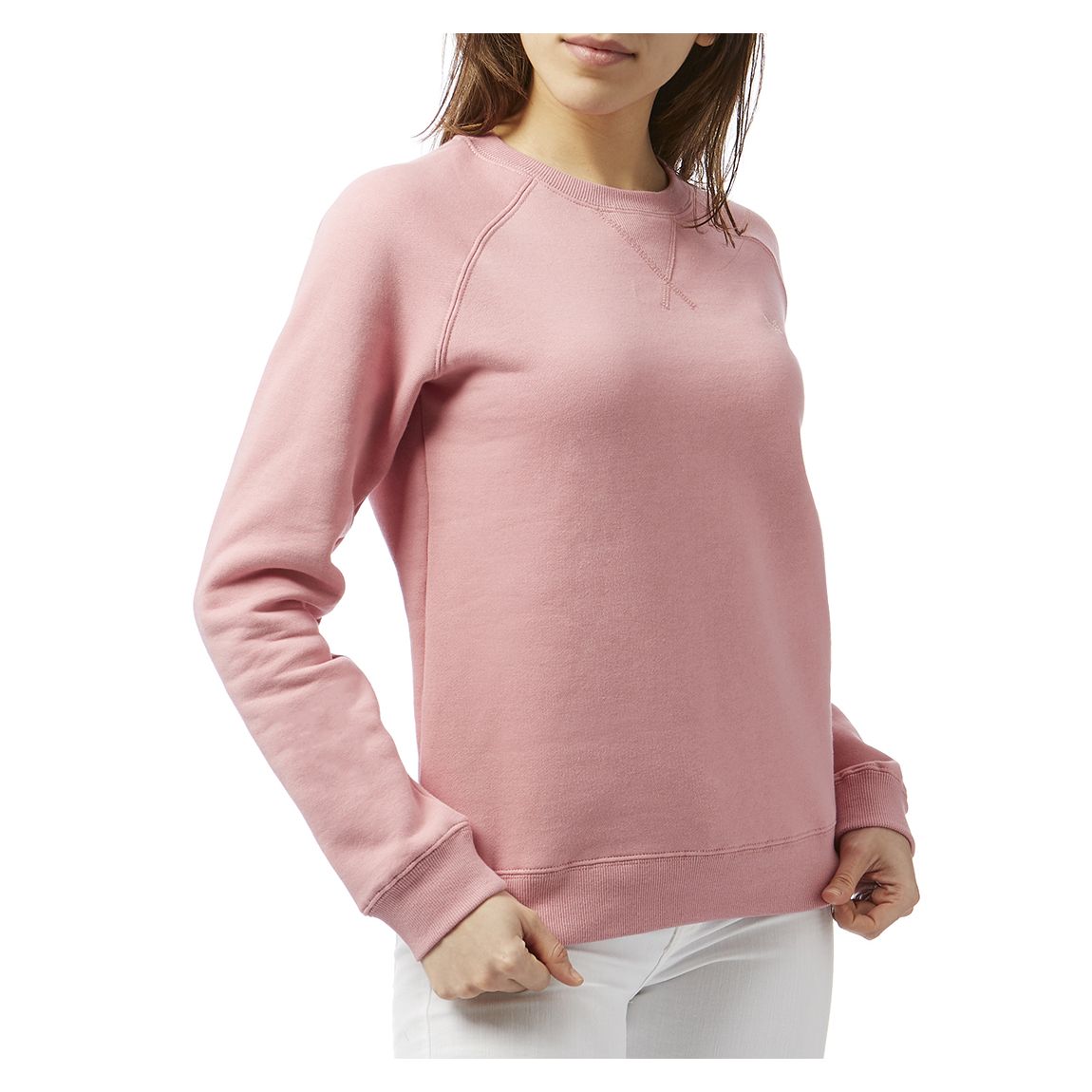 Pink Cotton Crew Neck Sweatshirt main product photo