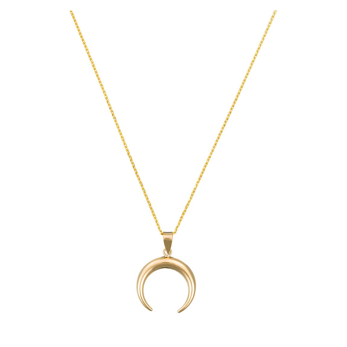Gold "Half Moon" Pendant Necklace main product photo