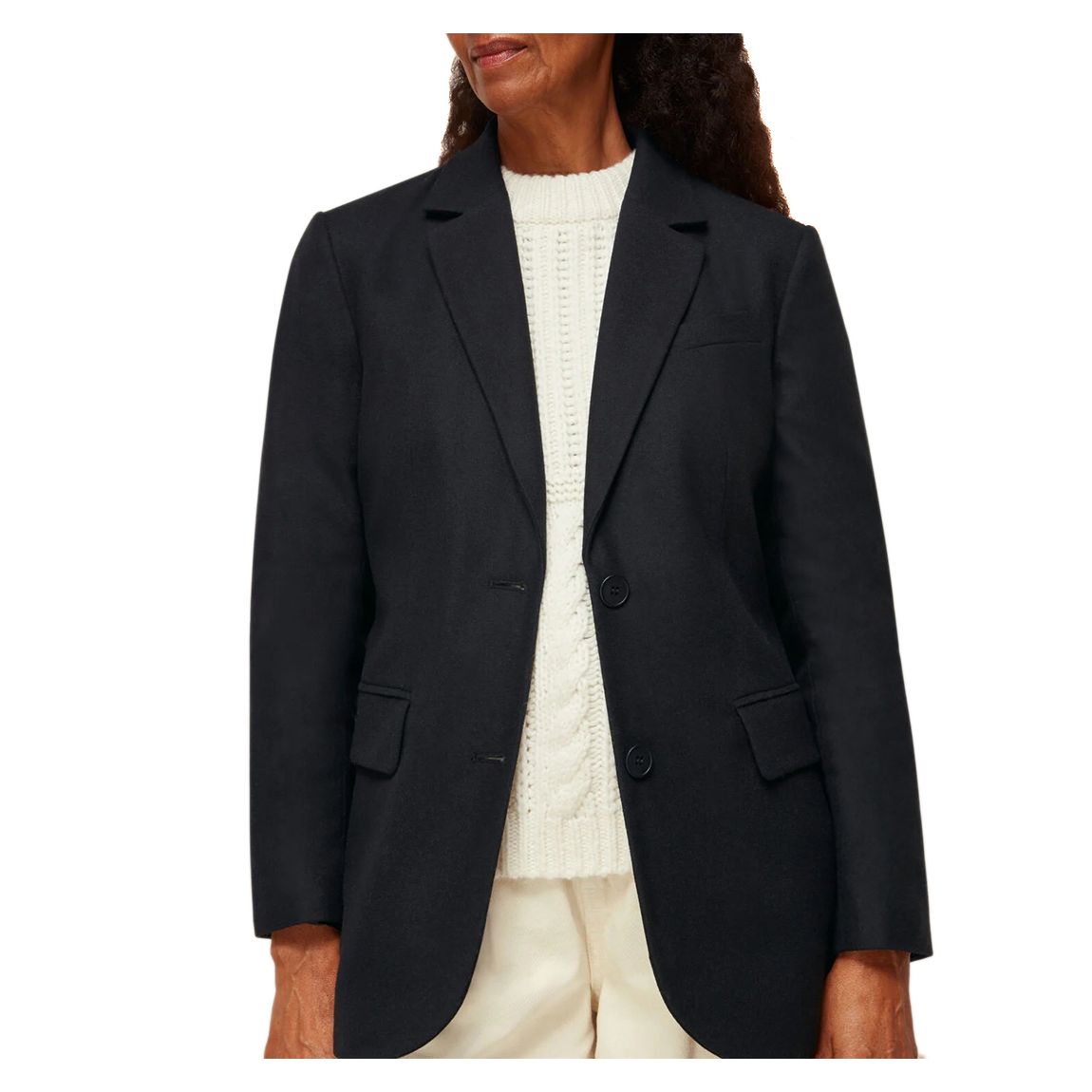Navy Statement Wool Blend Blazer main product photo