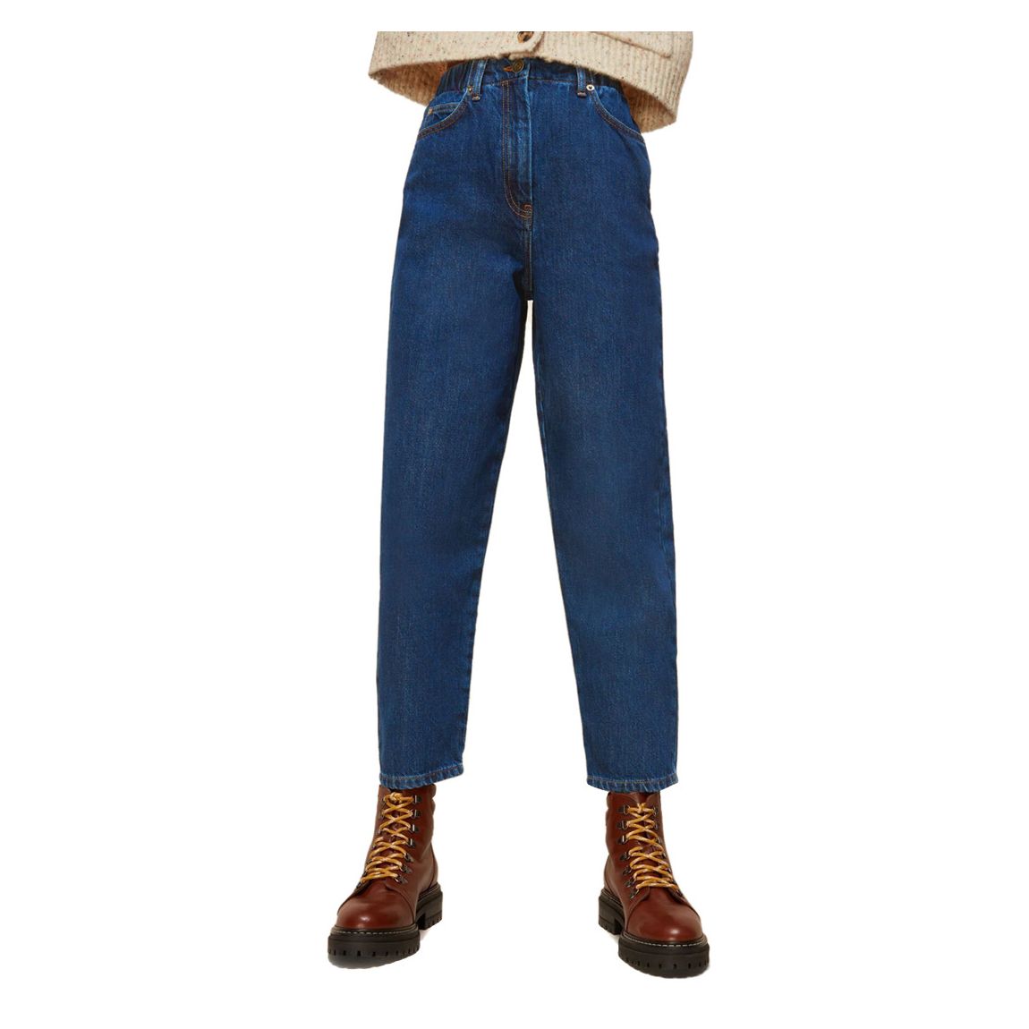 Dark Denim Authentic Elastic Waist Jeans main product photo