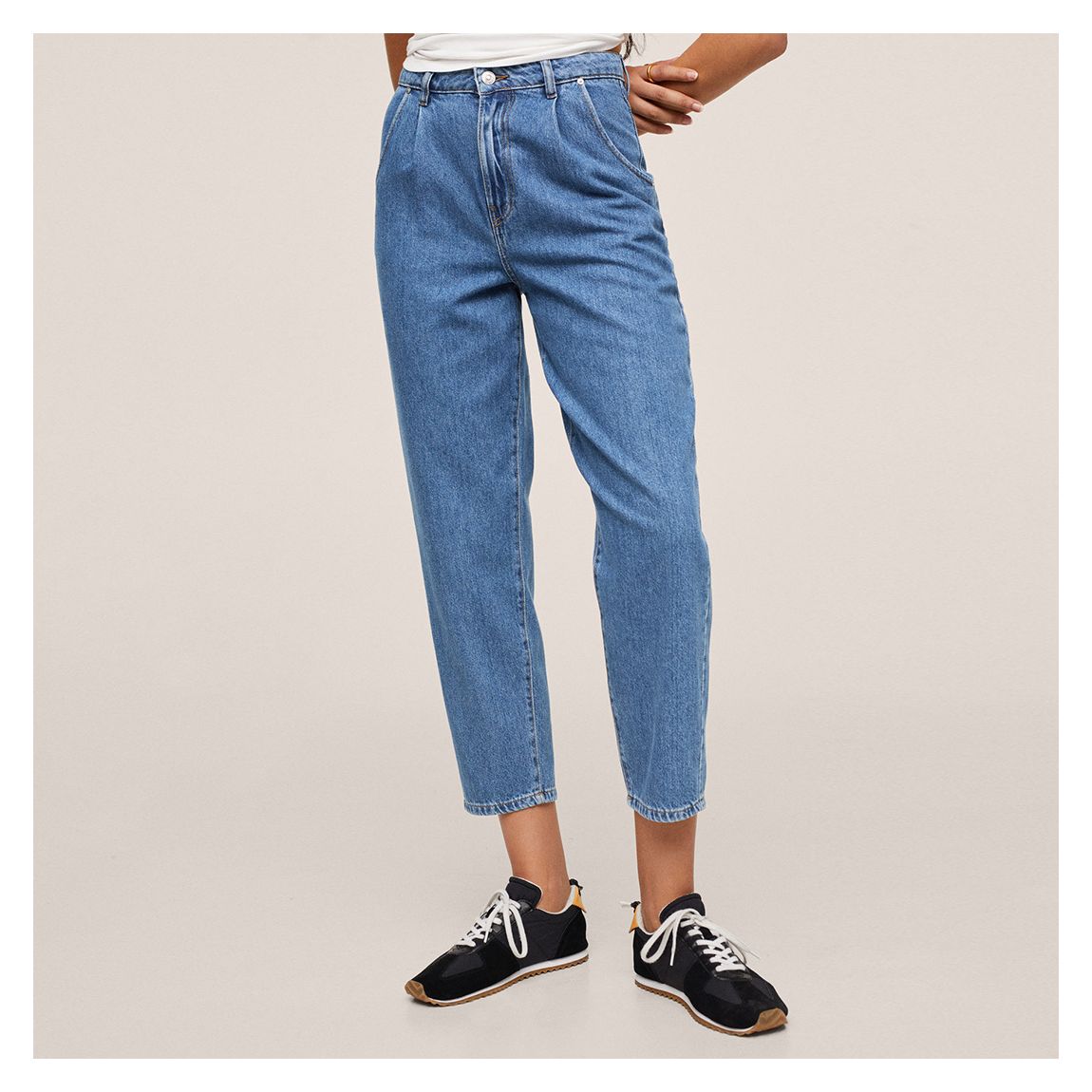 Denim Darted Slouchy Jeans main product photo