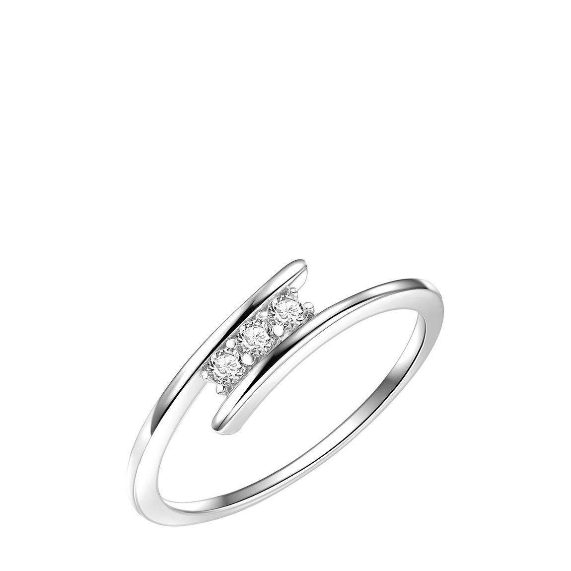 Sterling Silver Diamond Ring main product photo