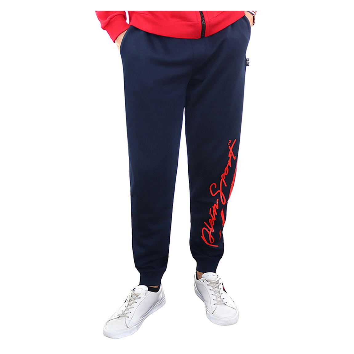 Navy Small Logo Cotton Blend Joggers main product photo