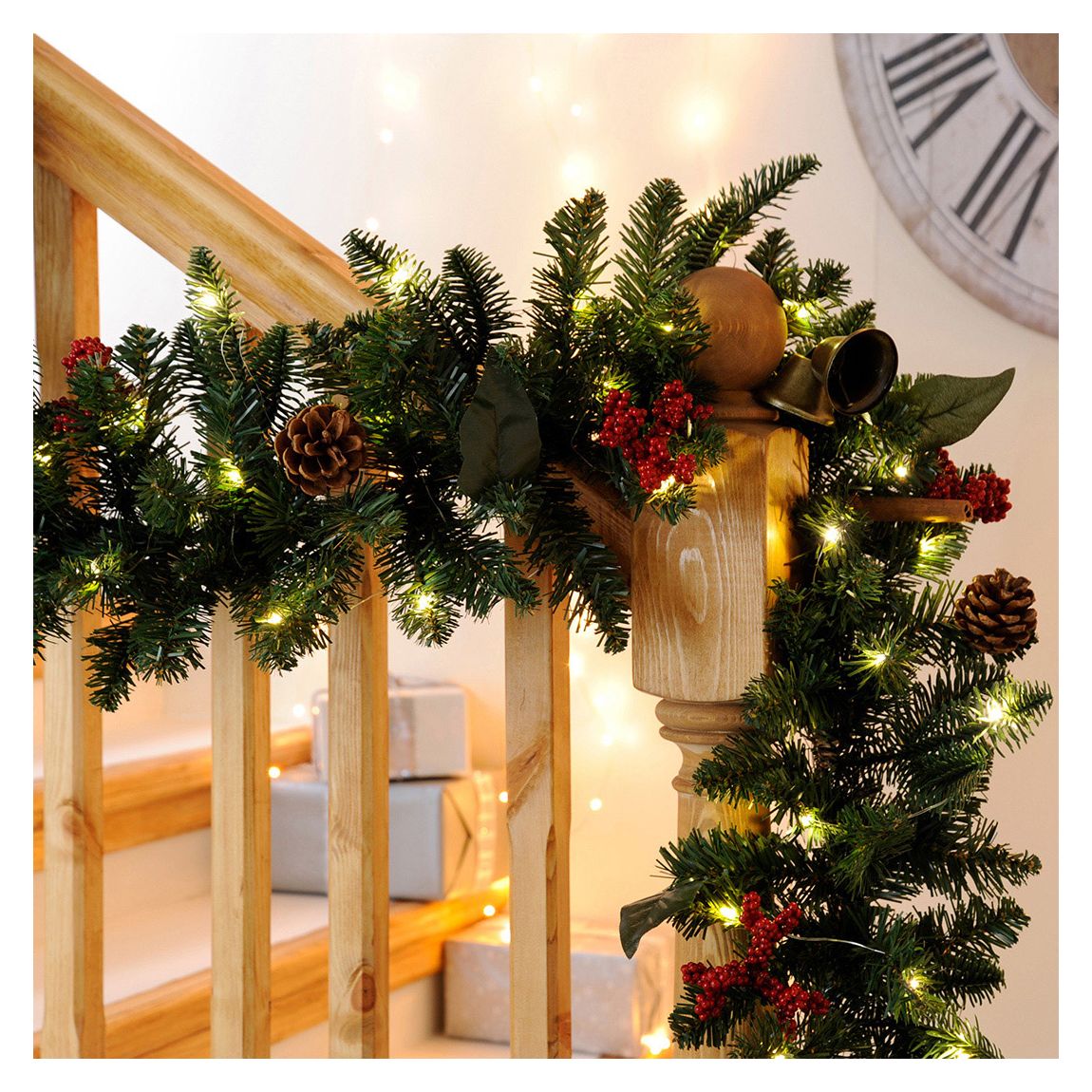 Large 270cm Prelit Cinnamon & Berry Garland main product photo