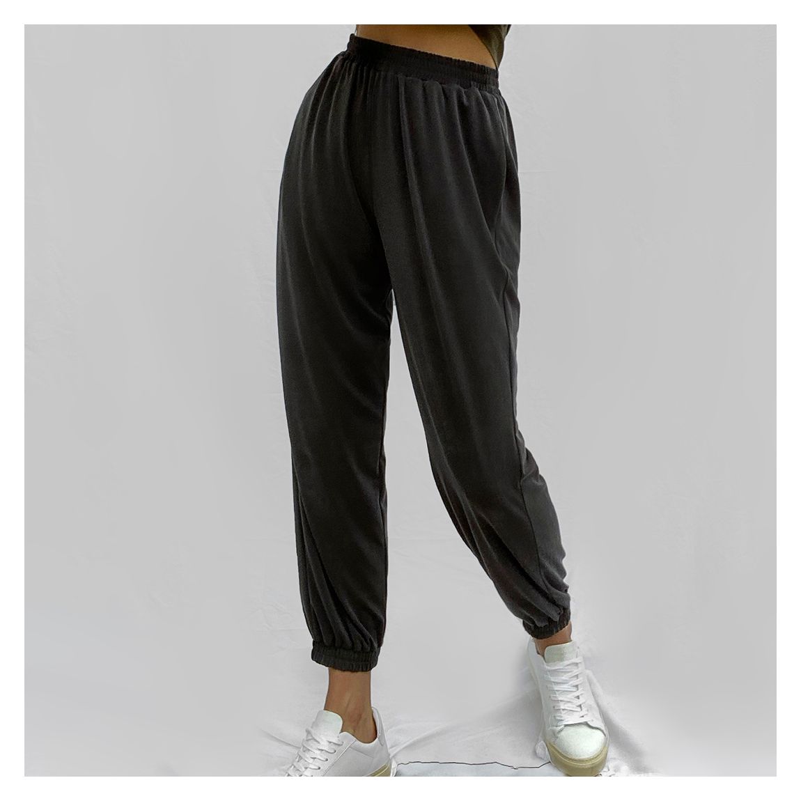Black Washed Cupro Joggers main product photo