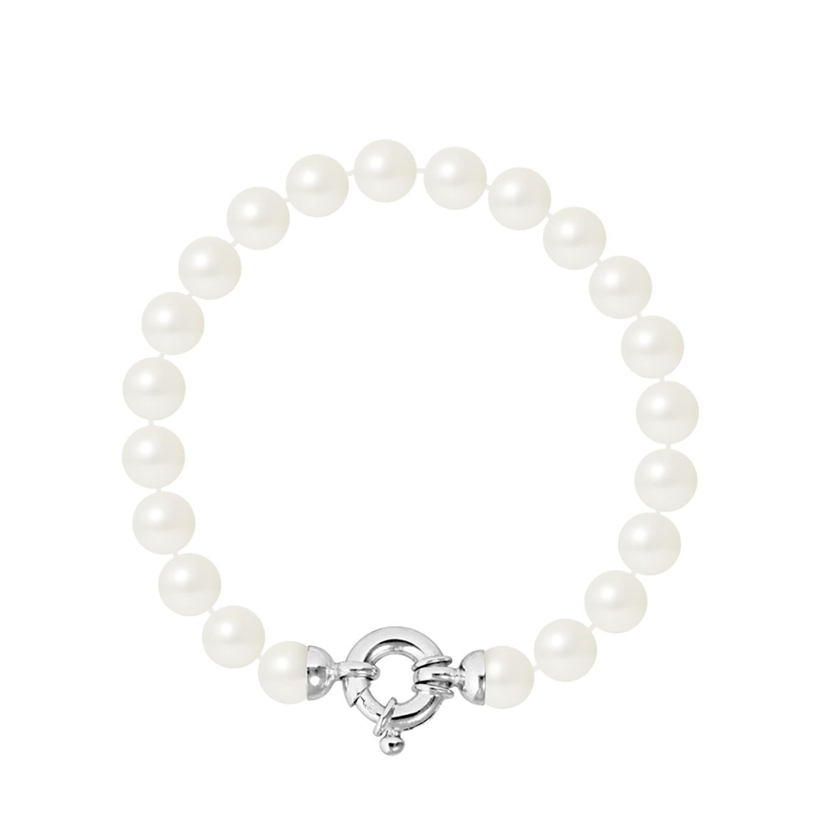 Natural White Pearl Clasp Bracelet 7 - 8 mm main product photo