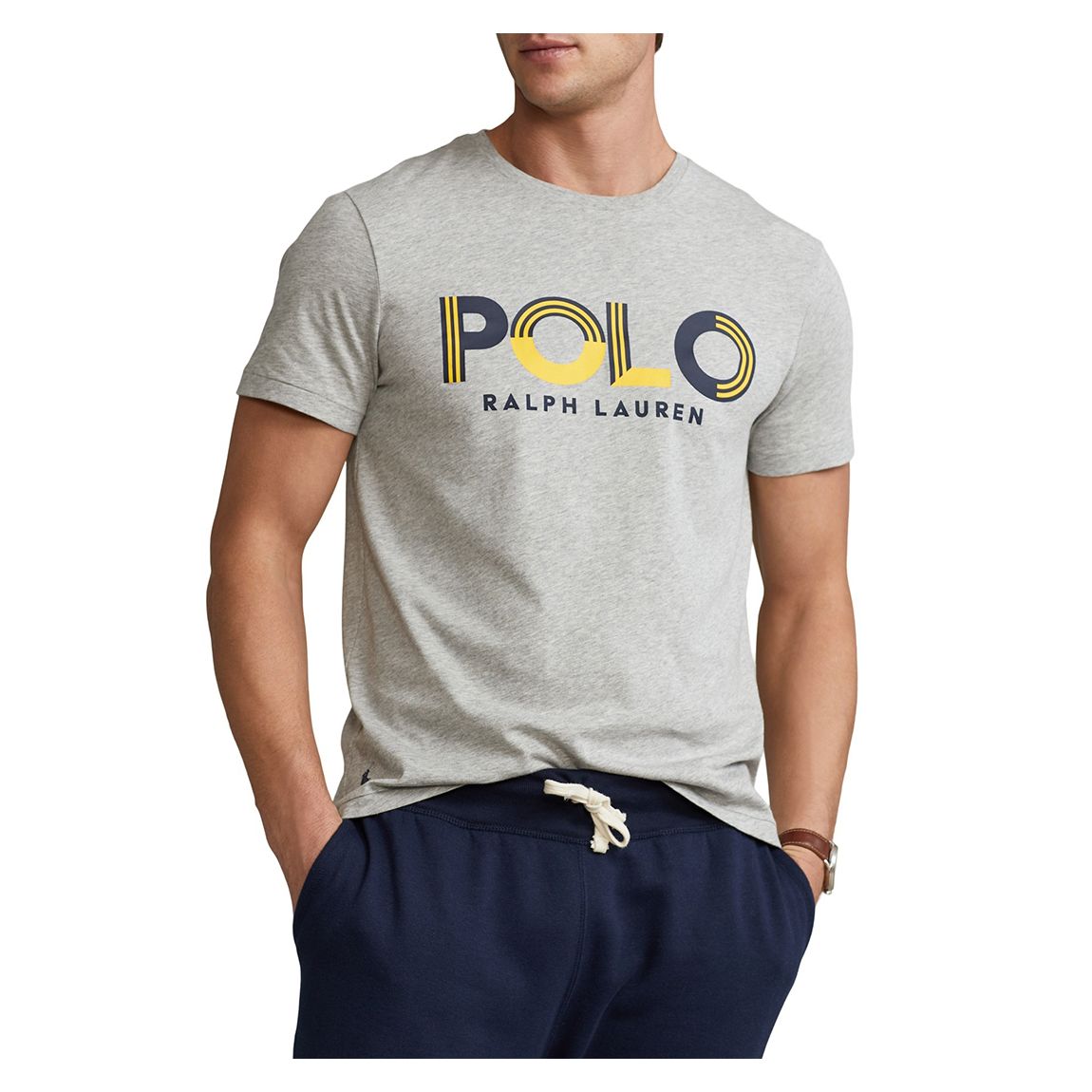 Grey Printed Logo Cotton T-Shirt main product photo