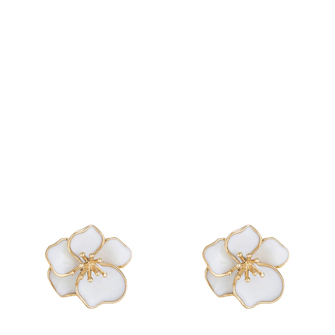 Gold Orchid Diamond Earrings main product photo