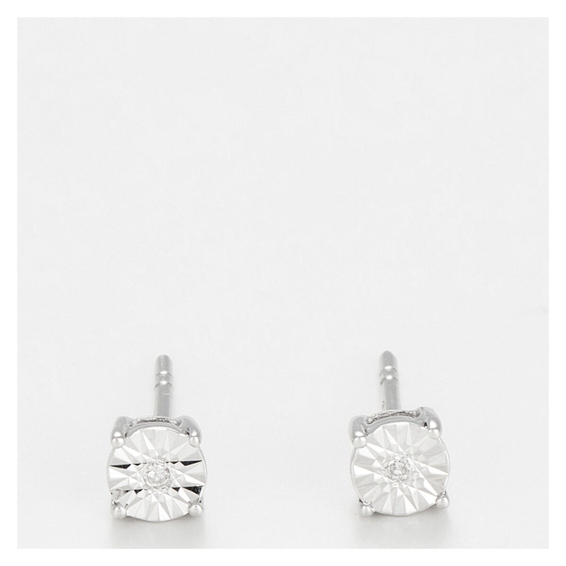 Silver Chip Great Illusion Diamond Earrings main product photo