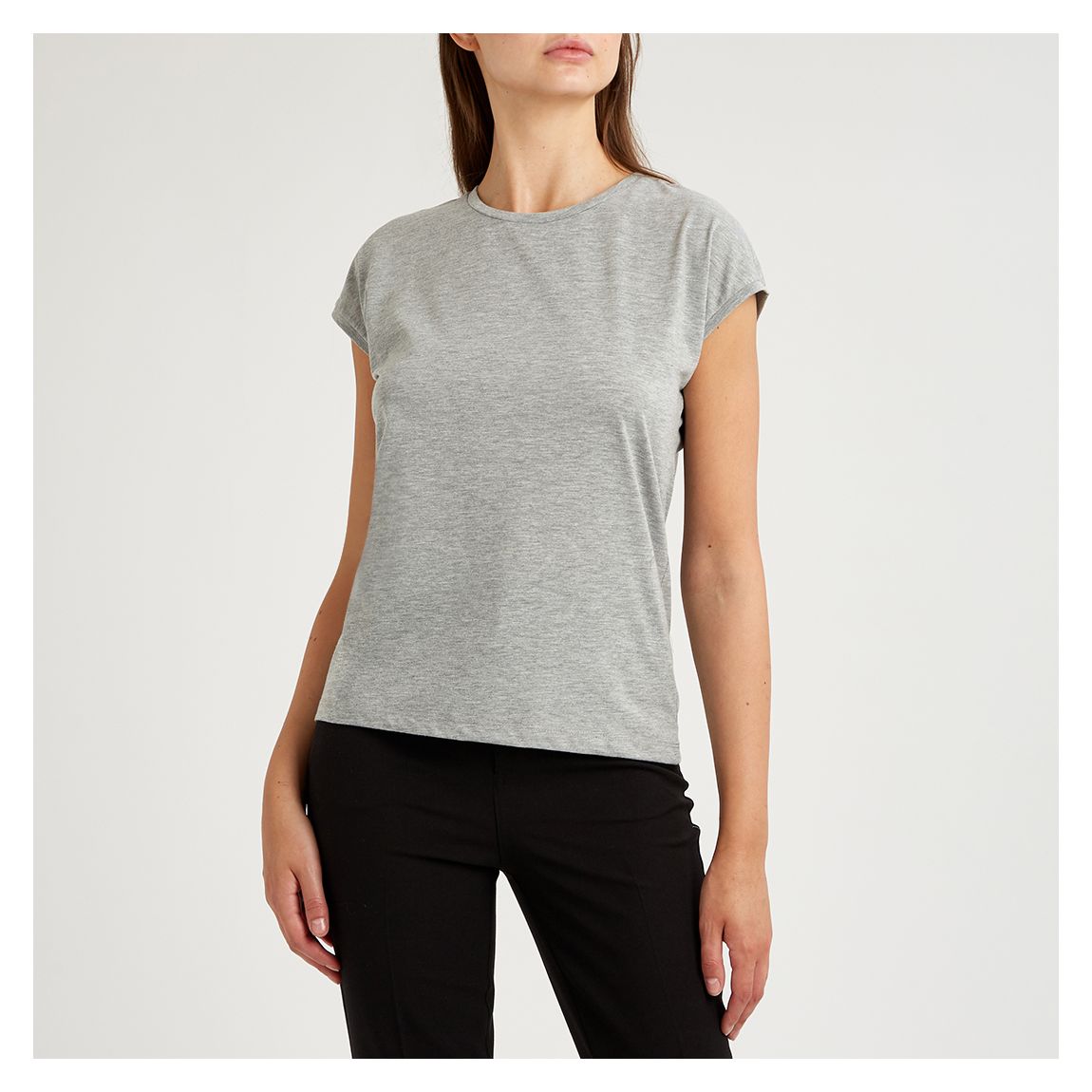 Grey Irina Cotton Blend T-Shirt main product photo