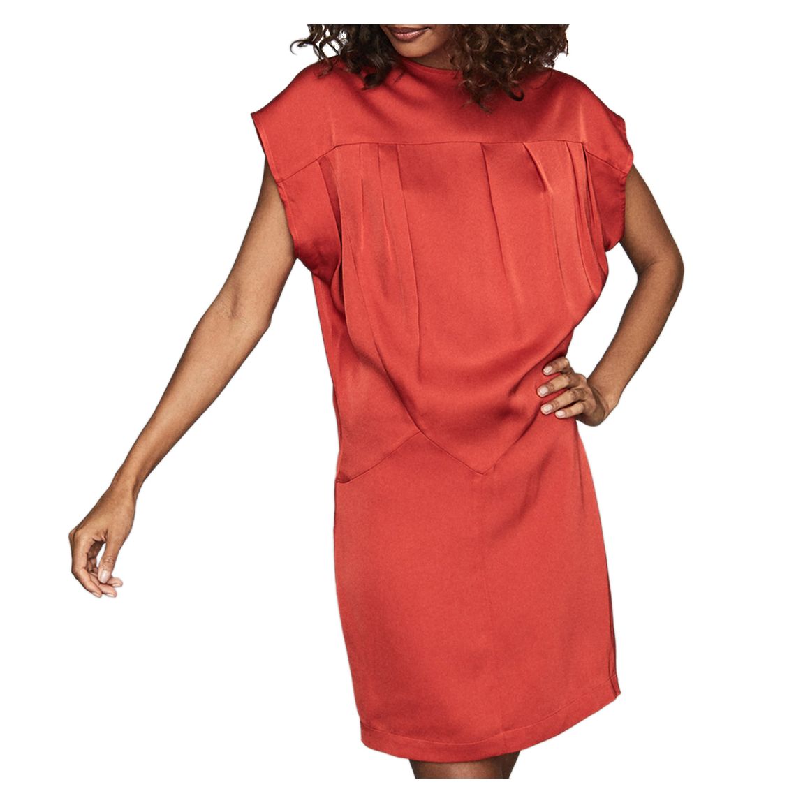 Red Tara Draped Back Mini Dress main product photo