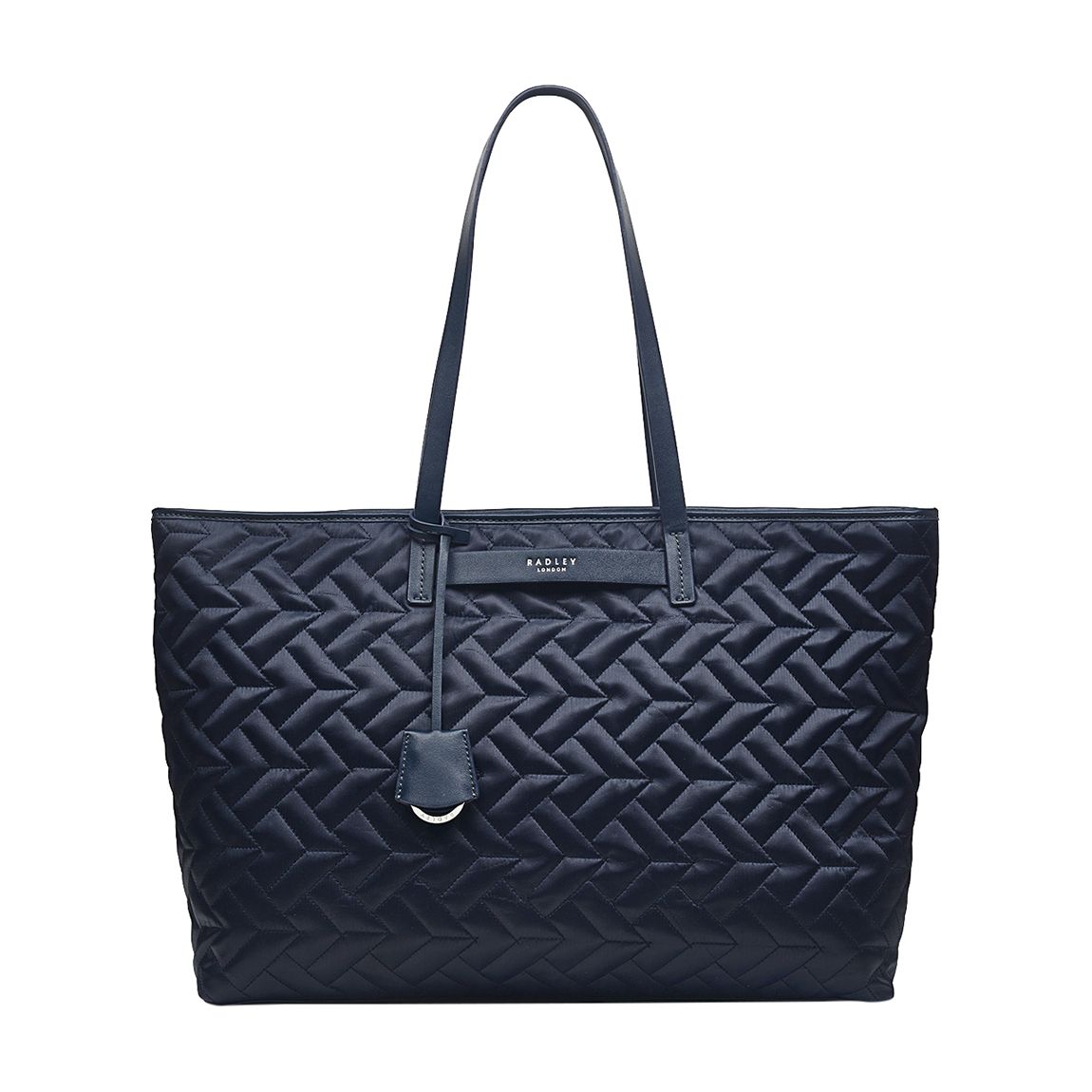 Dark Blue Finsbury Park Quil Large Ziptop Shoulder Bag main product photo