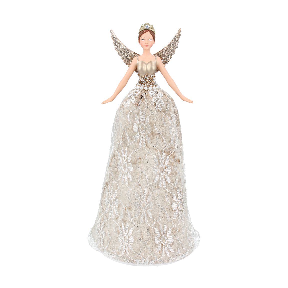 Lux Gold Lace Tree Top Fairy, Large main product photo