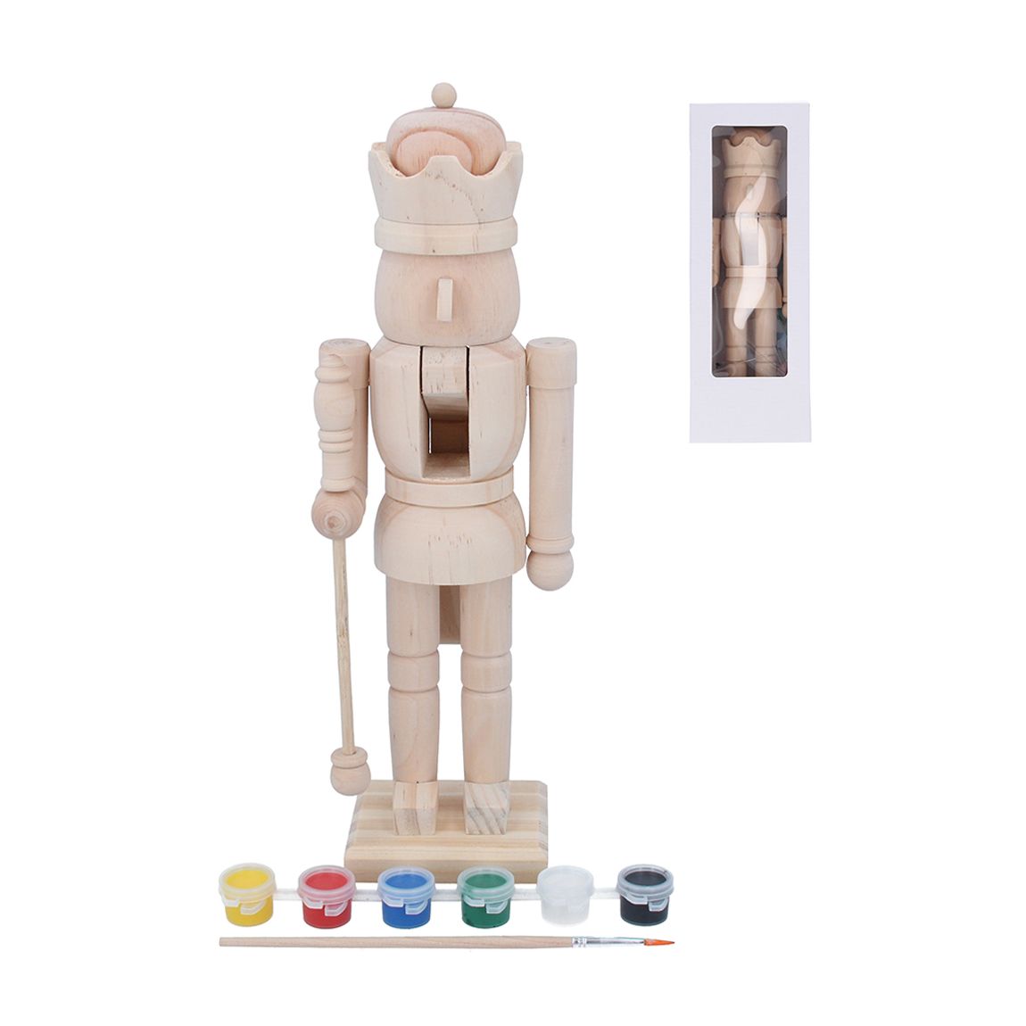 Paint Your Own Wood Nutcracker Ornament main product photo