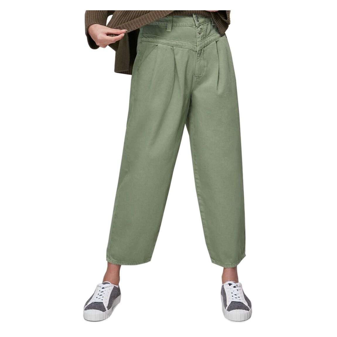 Pale Green Authentic India Pleat Jeans main product photo