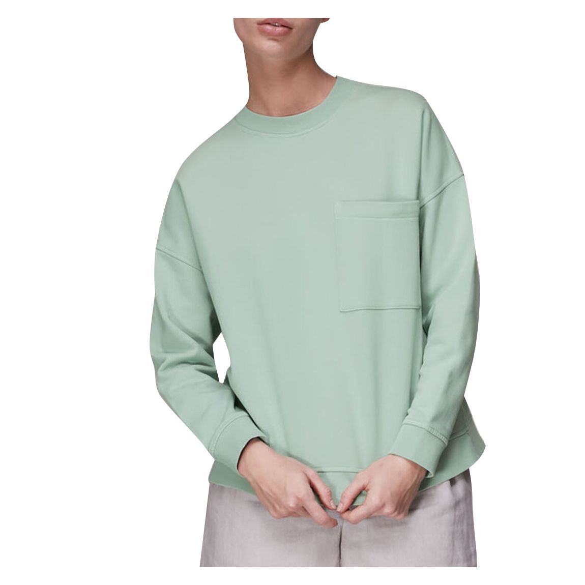 Green Organic Cotton Boyfriend Sweatshirt main product photo