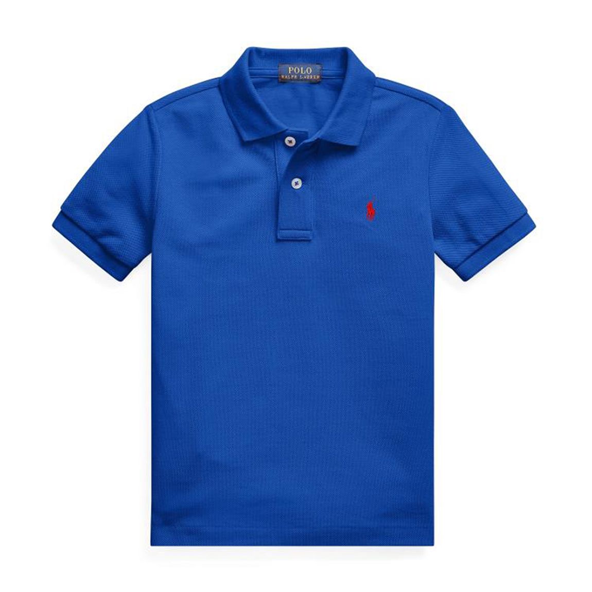 Toddler Boy's Blue Cotton Polo Shirt main product photo