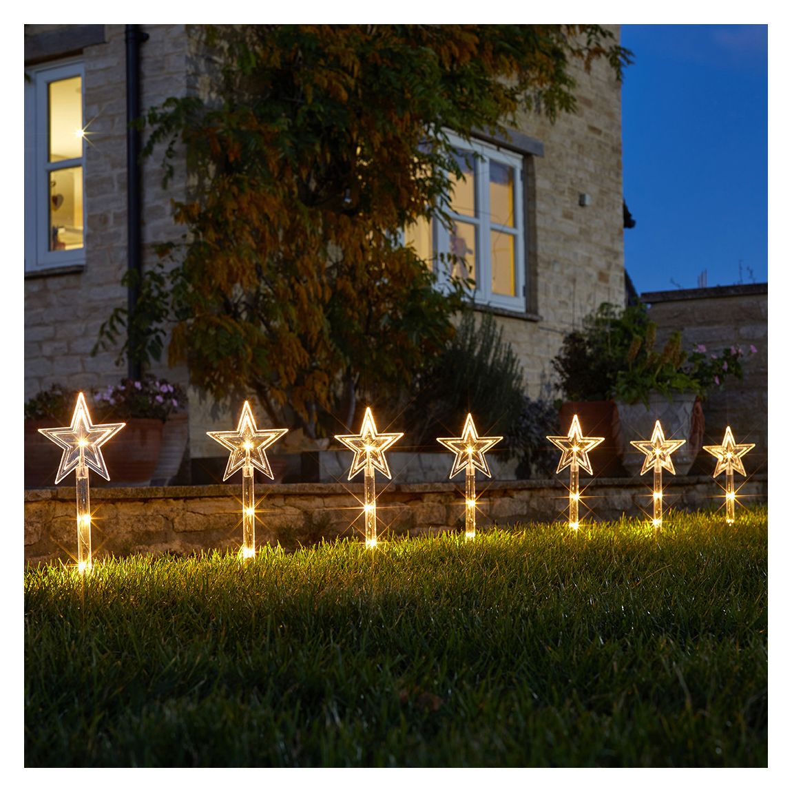 Set of 8 Star Decor Stakes main product photo