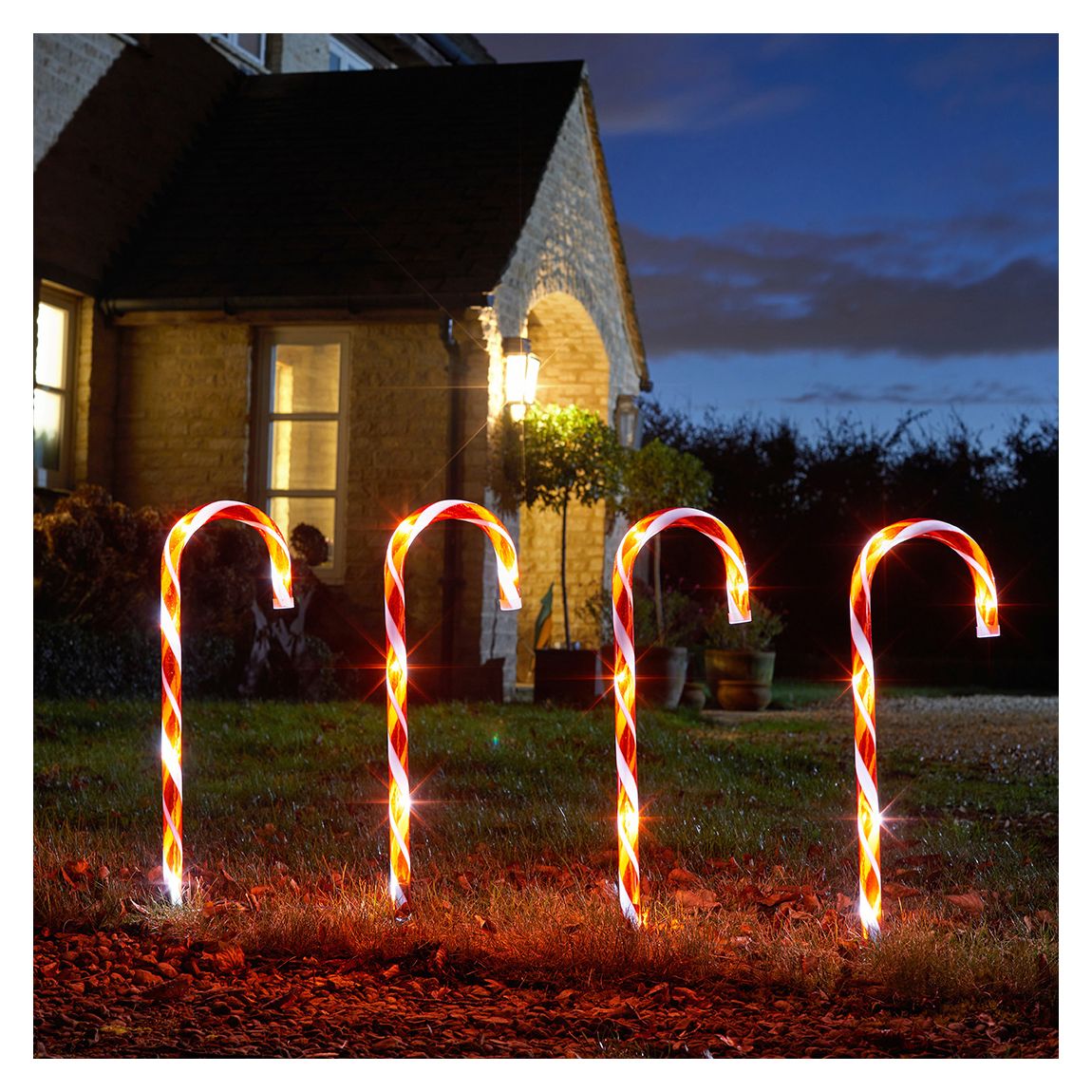 Set of 4 Candy Cane Stakes main product photo