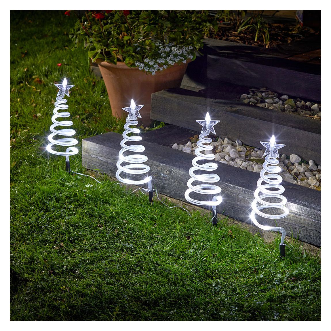 Tree Spiral Stakes, Cool white main product photo