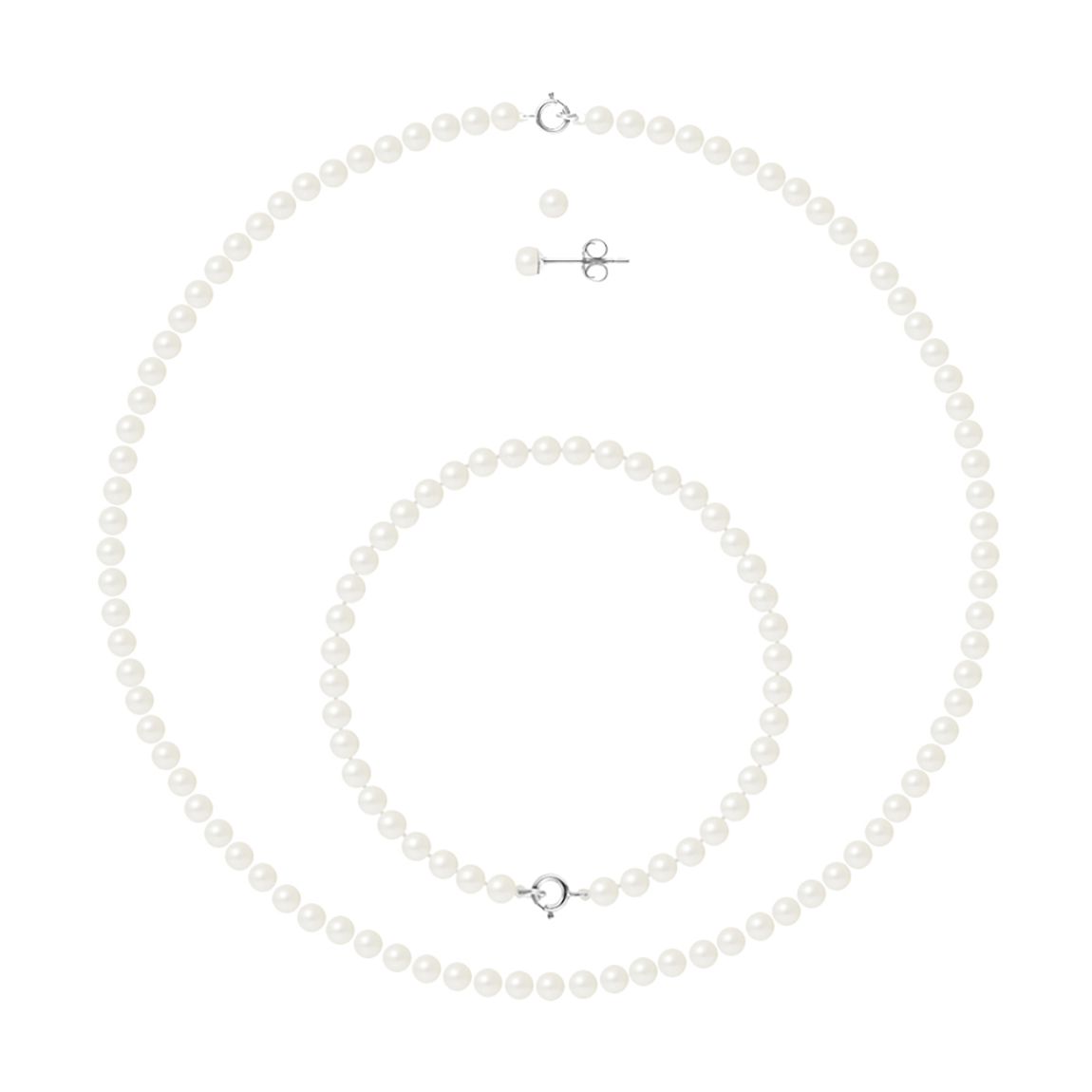 White Pearl Jewellery Set 4-5 mm main product photo