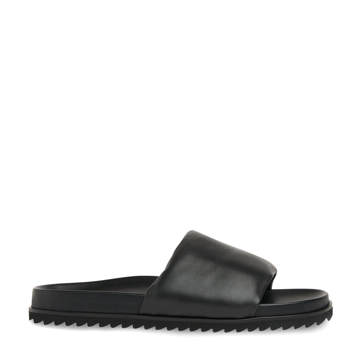 Black Aiden Leather Slider Sandals main product photo