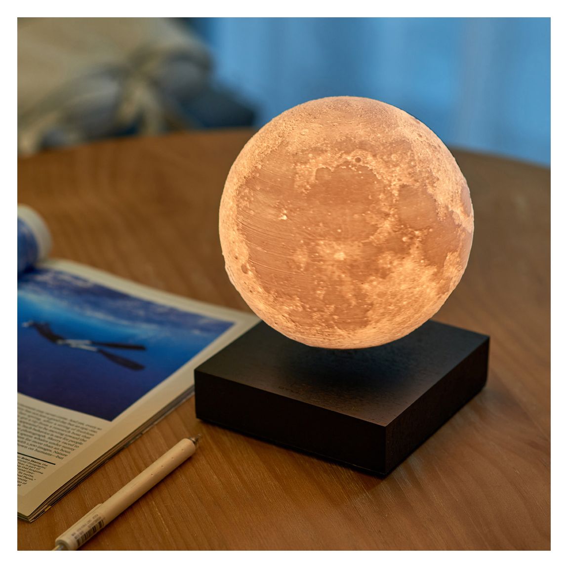 Smart Moon Lamp, Black Wood main product photo