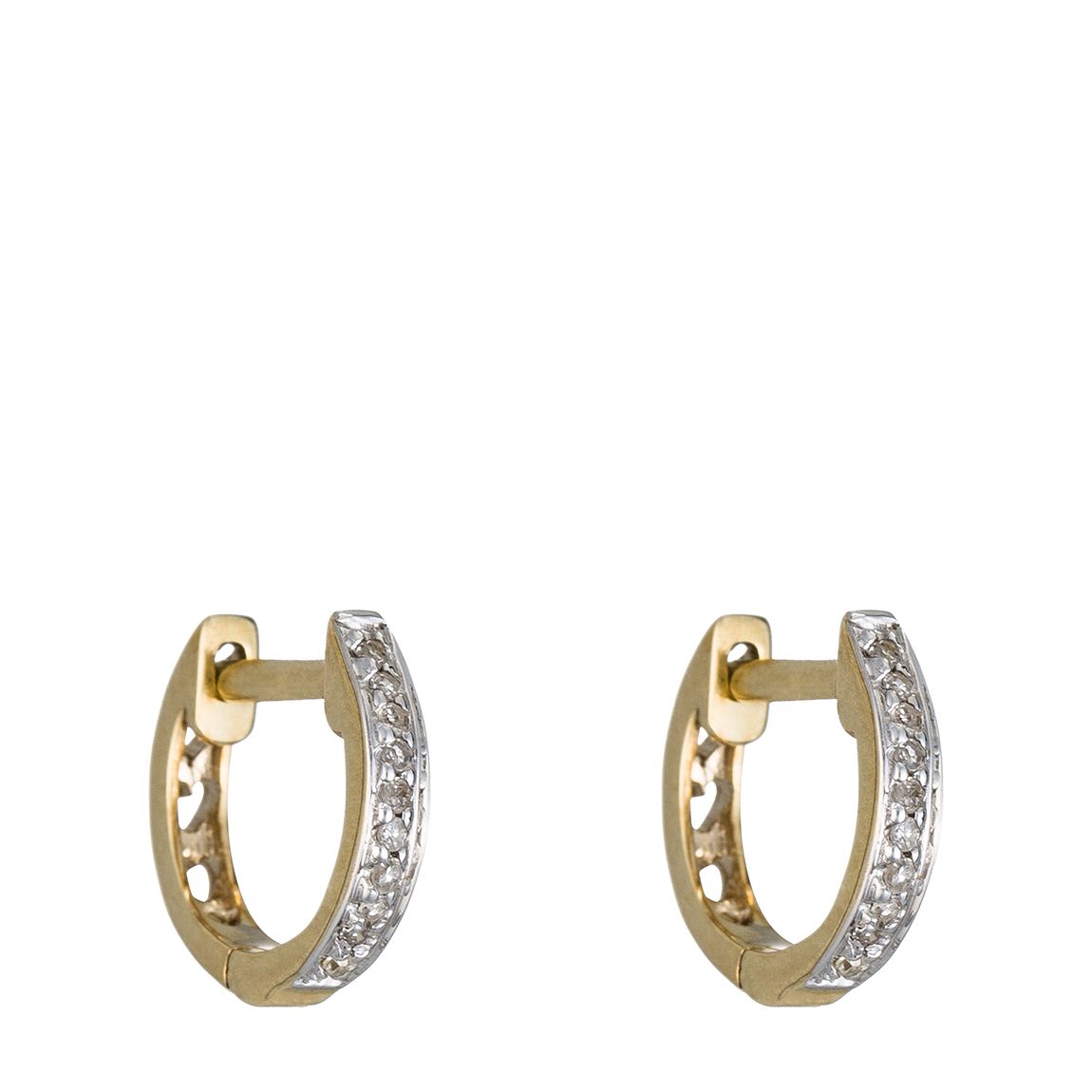 Gold Diamond Hoop Earrings main product photo