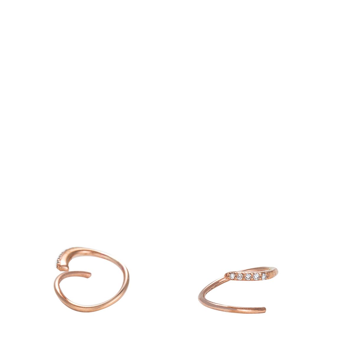 Rose Gold "Pretty Diamond Tourbillion" Earrings main product photo