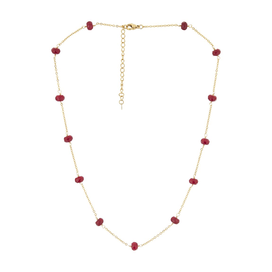 Gold/Red Elisa Necklace main product photo