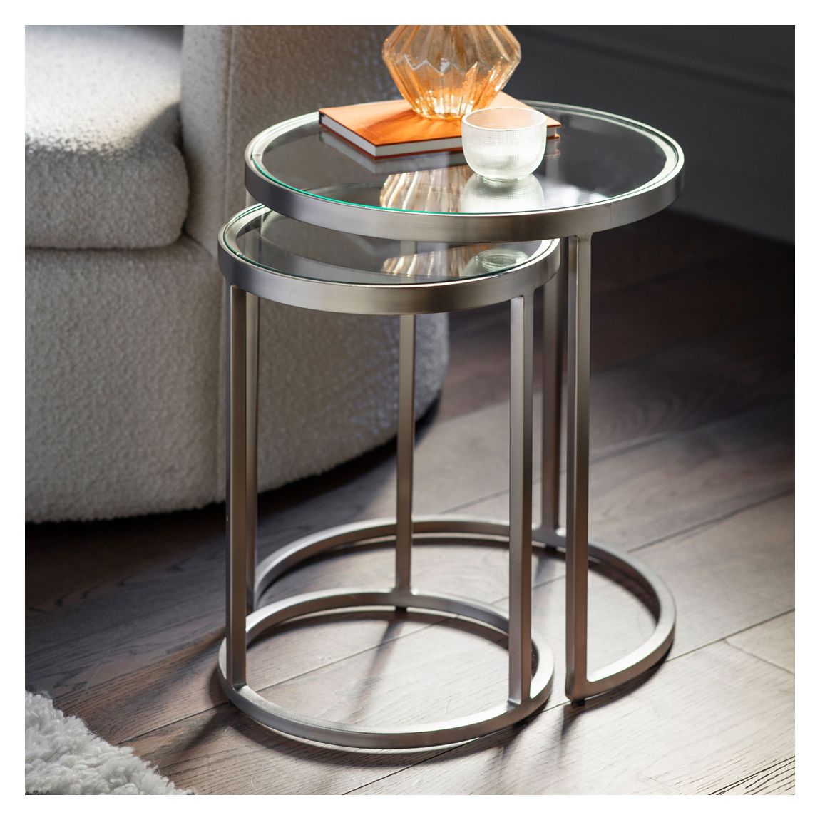 Escalon Nest of 2 Tables, Silver main product photo