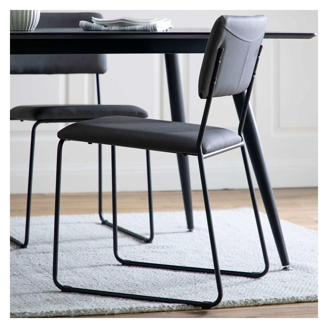 Set of 2 Kemsley Dining Chair, Charcoal main product photo