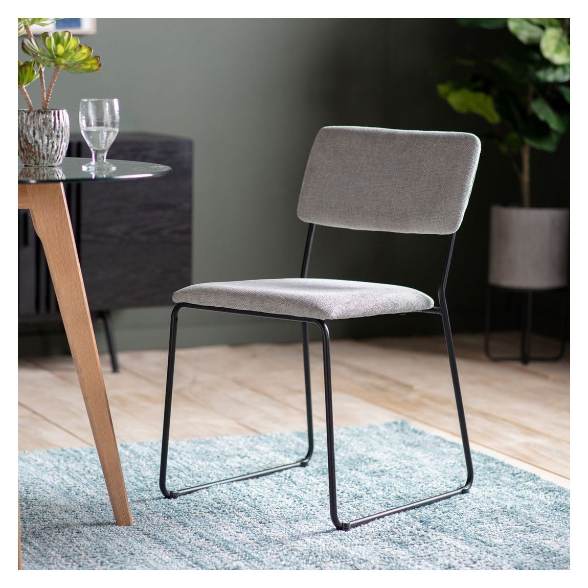 Set of 2 Kemsley Dining Chair, Light Grey main product photo