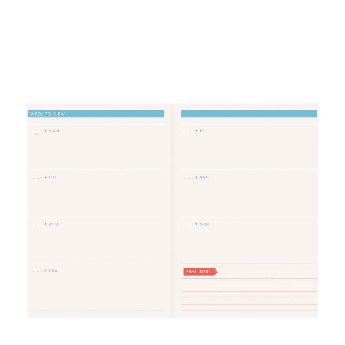 B6 Undated Agenda main product photo