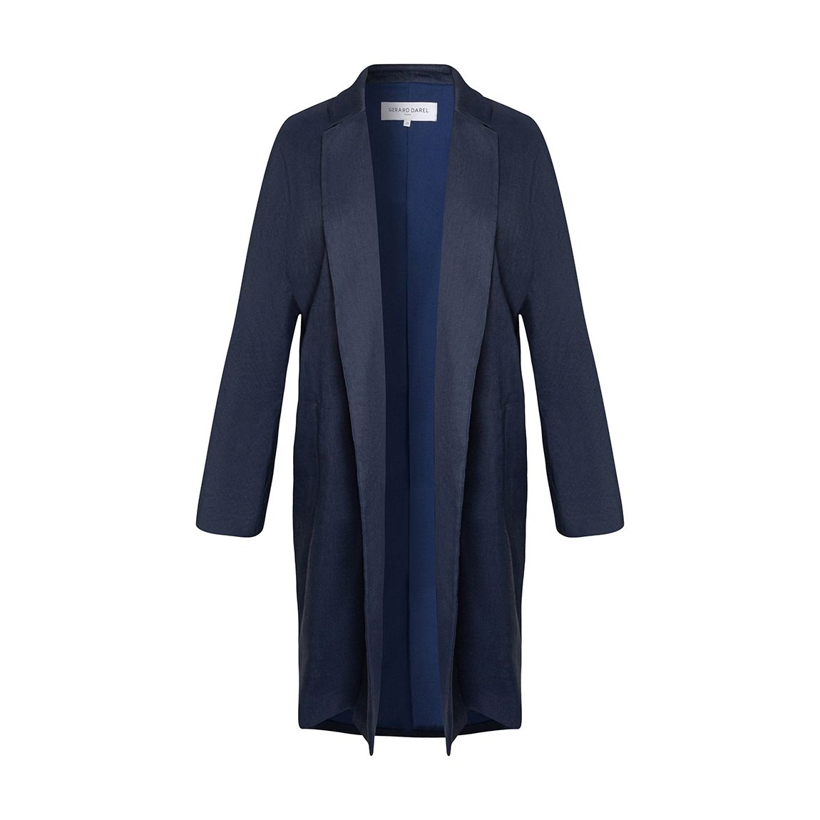 Navy Linen Blend Jacket main product photo