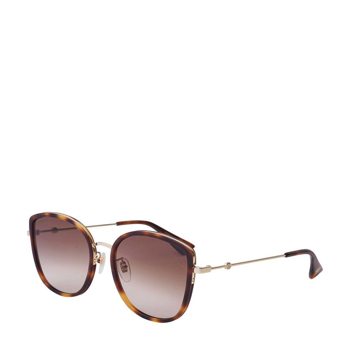Women's Gold/Brown Gucci Sunglasses 56mm main product photo