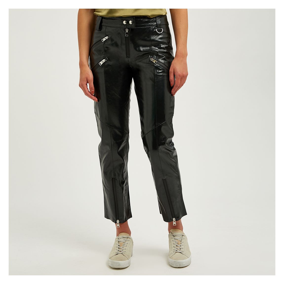Black Hanbury Coated Trousers main product photo
