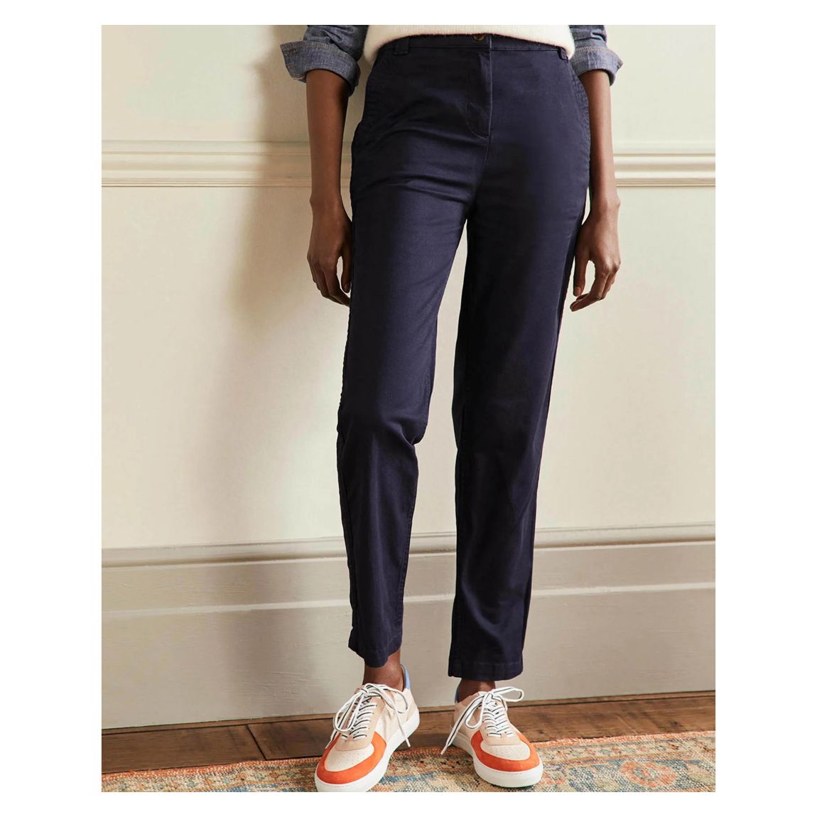 Navy Classic Stretch Chino Trousers main product photo