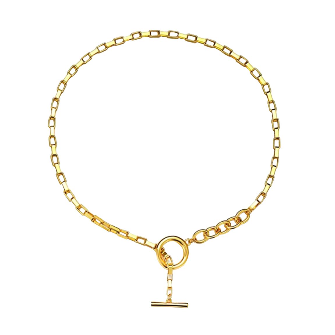 18K Gold Toggle Lariat Necklace main product photo