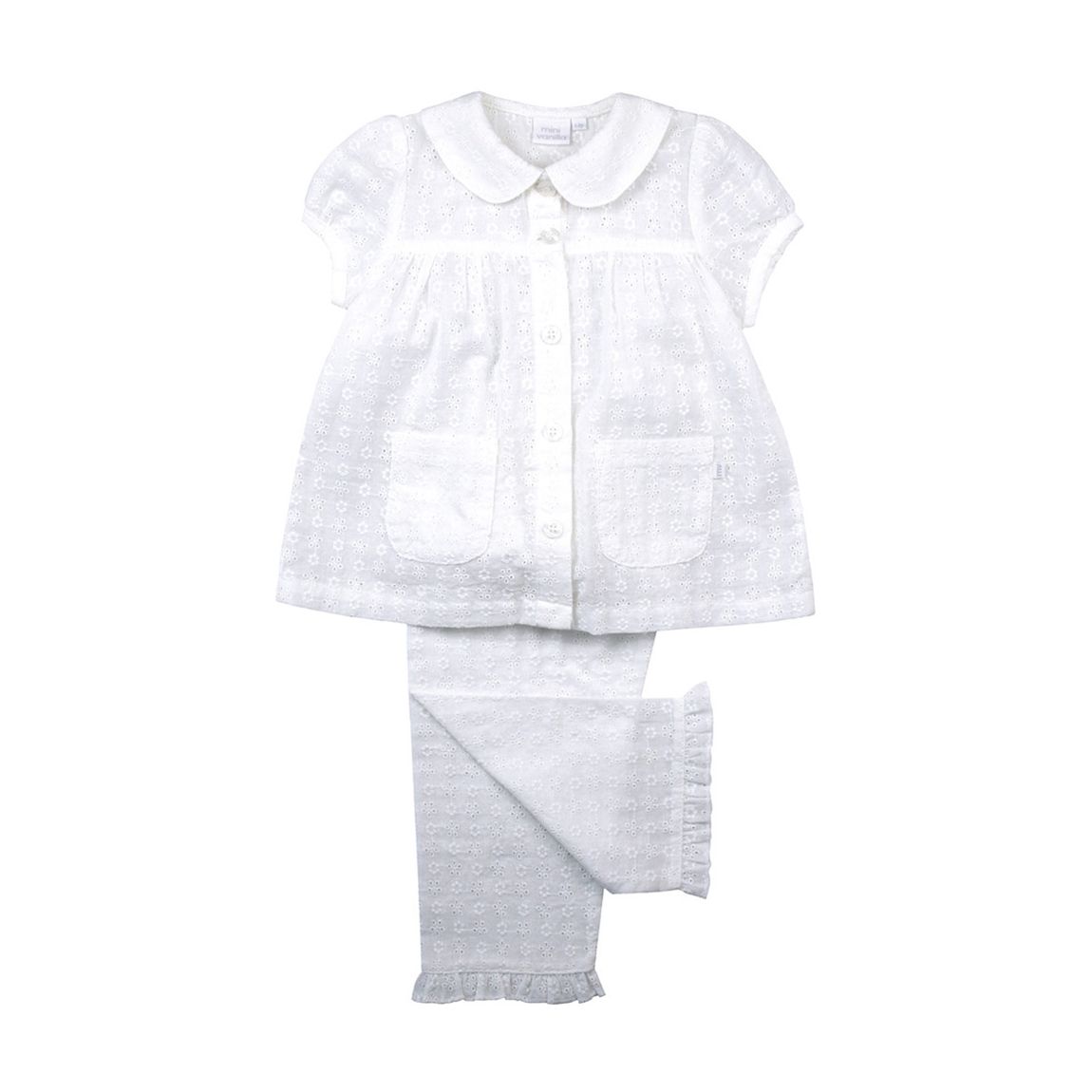 White Embroidery Anglaise Traditional Pyjamas main product photo
