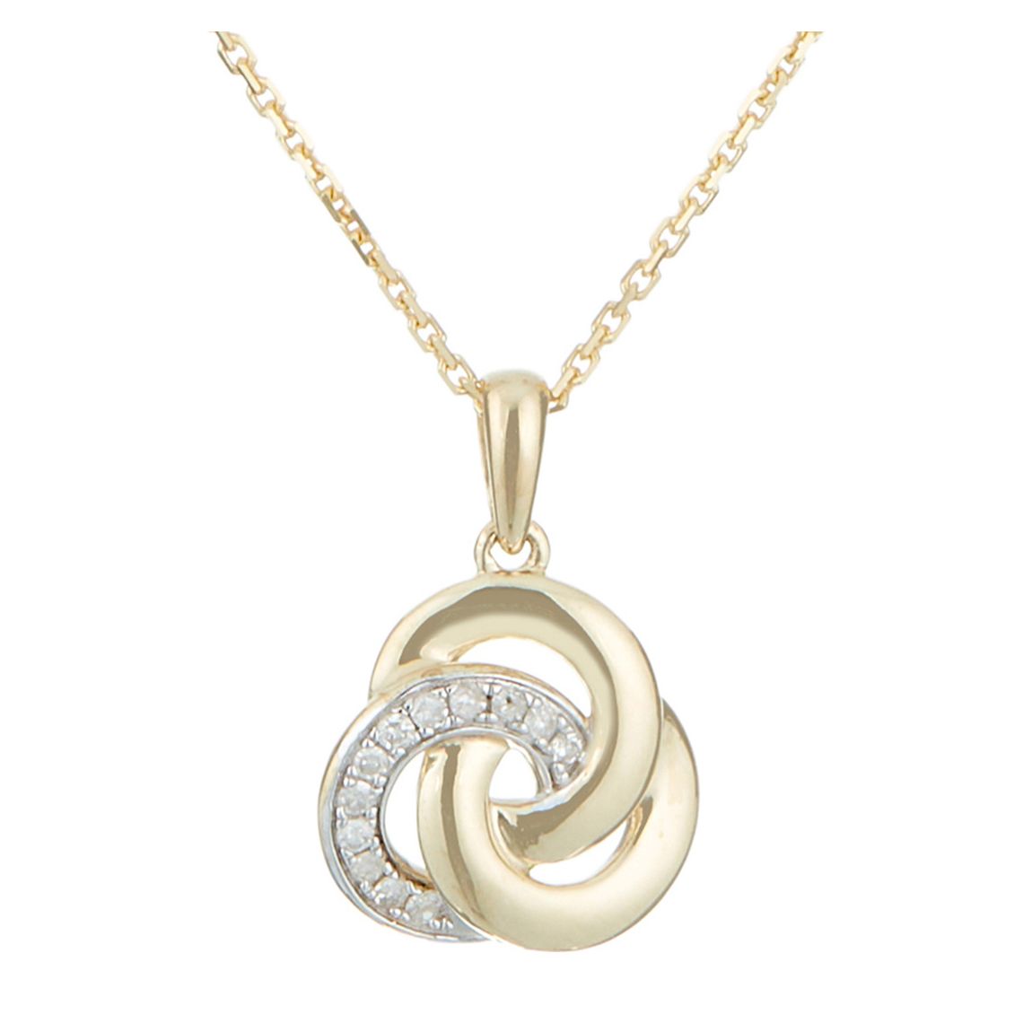 Gold "Trior" Diamond Pendant Necklace main product photo