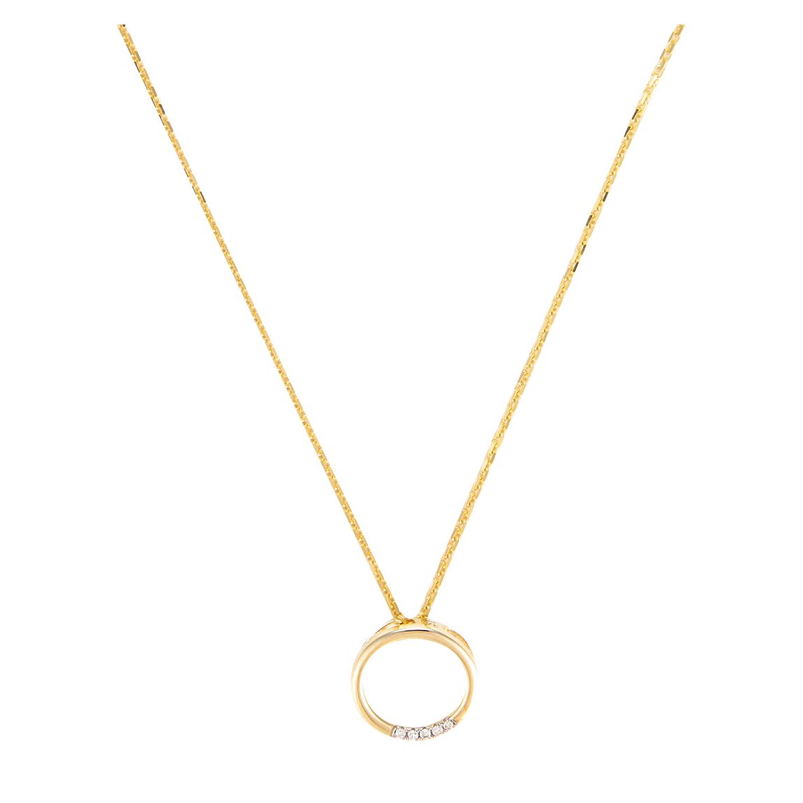 Gold "Circle" Pendant Necklace main product photo