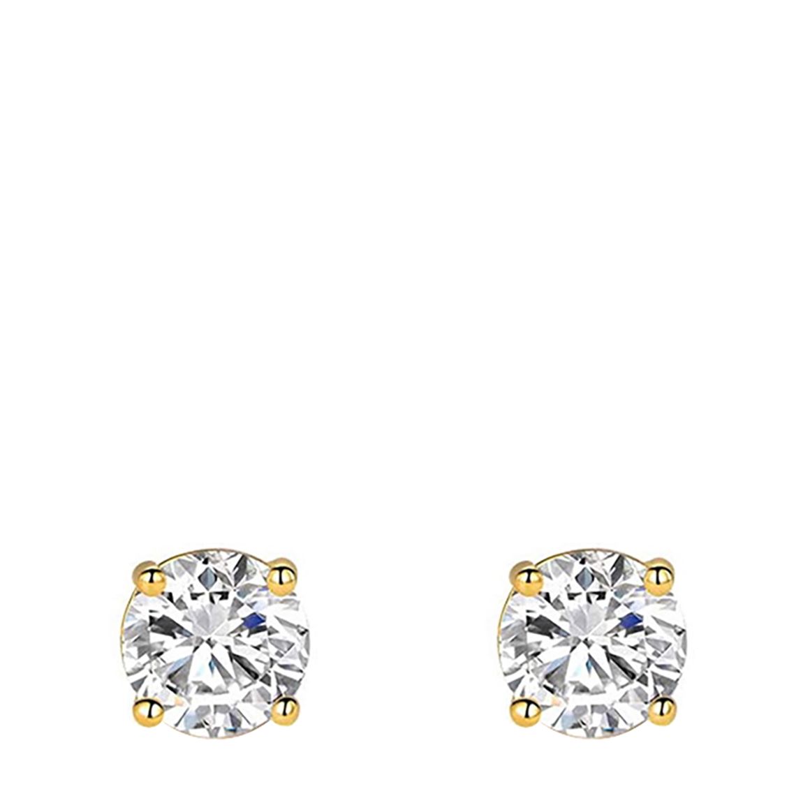 18K Gold Cz Stud Earrings main product photo