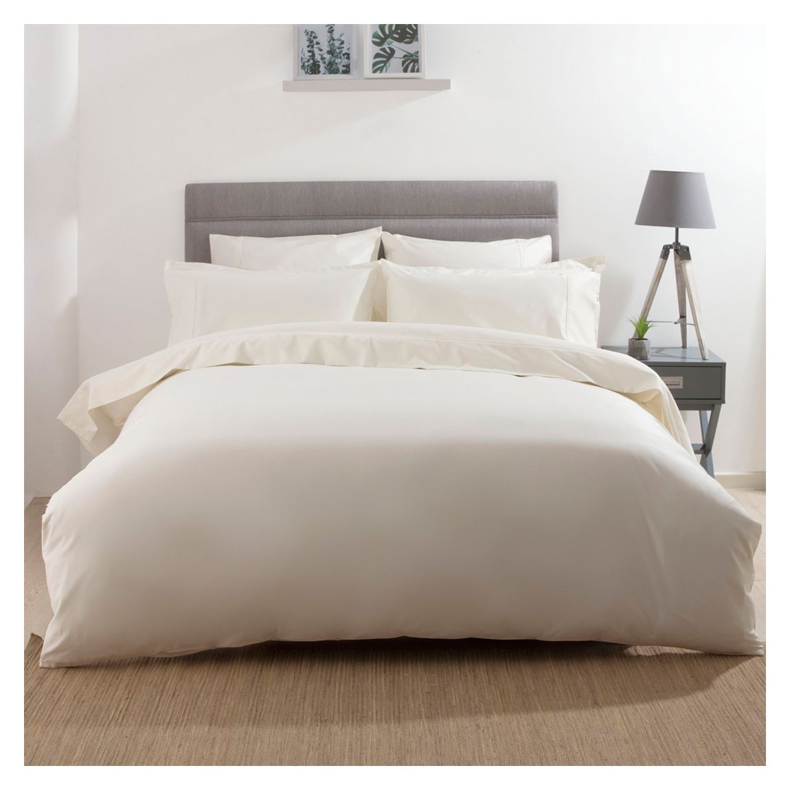 600Tc Sateen Kingsize Duvet Cover, Ivory main product photo