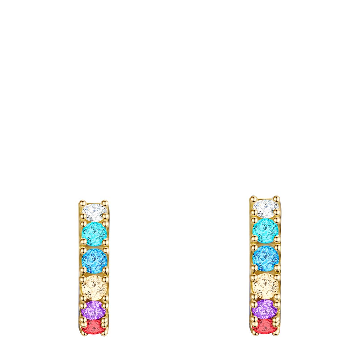 Yellow Gold/Multi Hoop Earrings main product photo