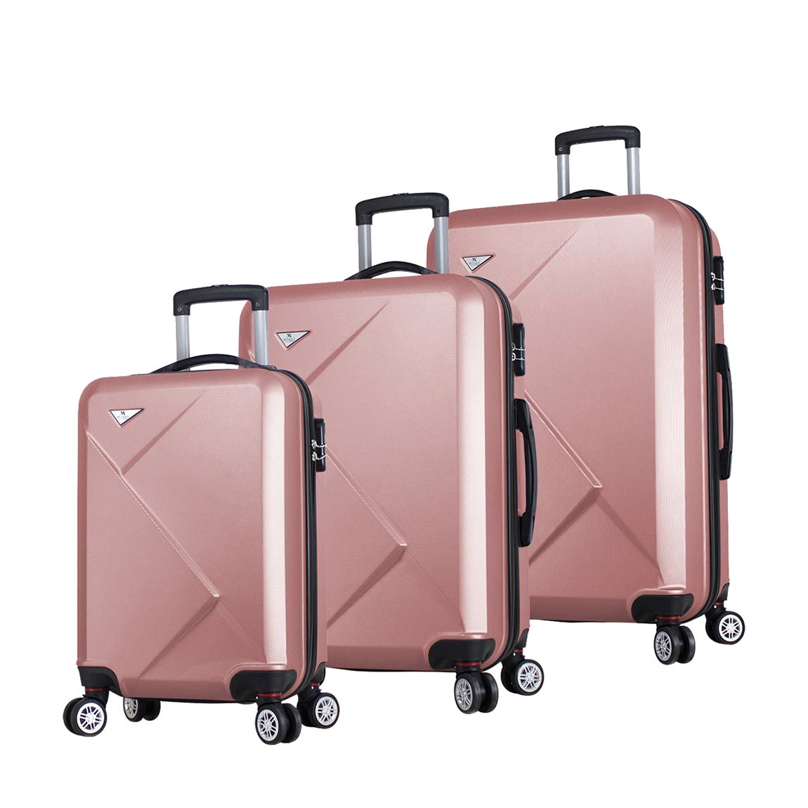Rose Gold Set Of 3 Diamond Suitcases main product photo