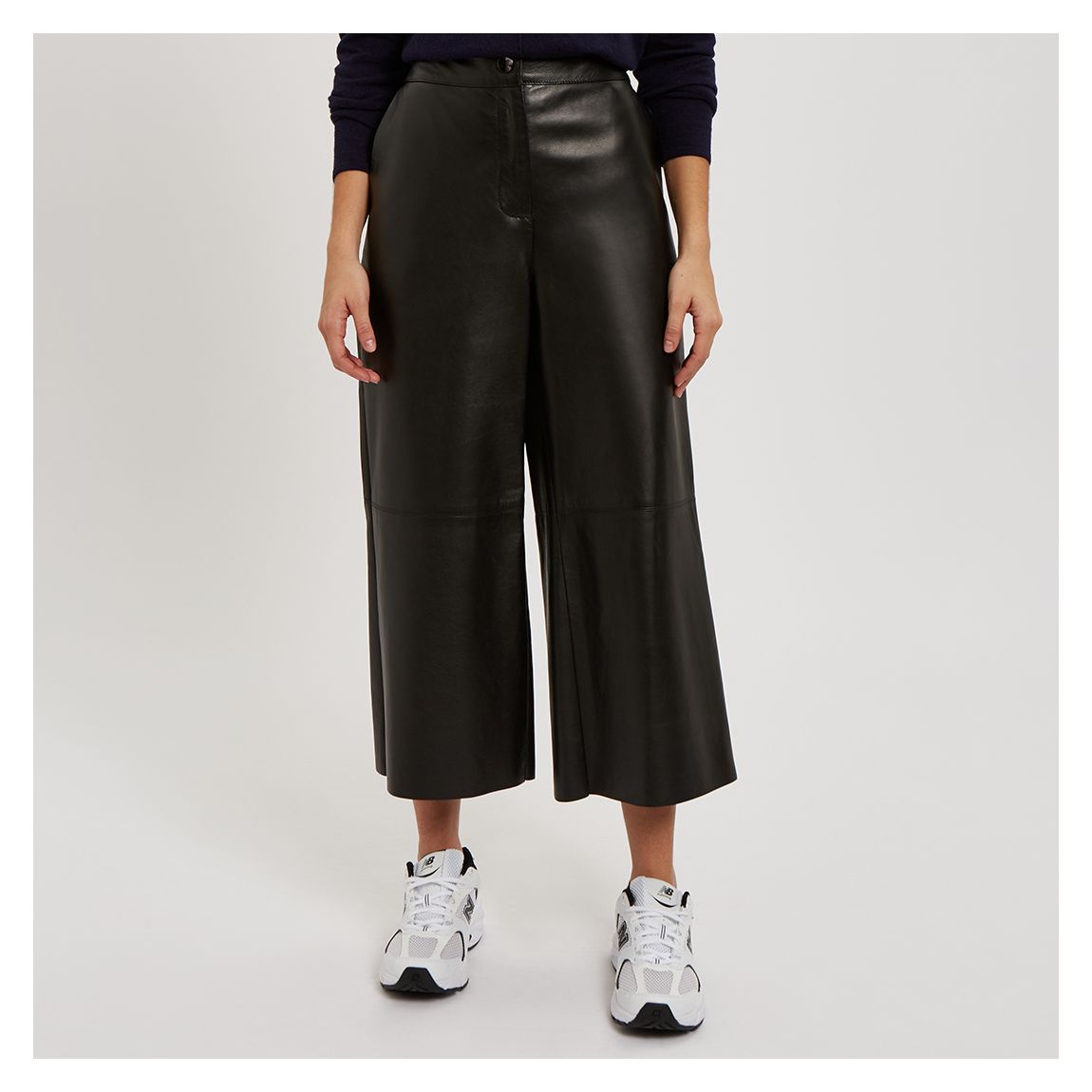 Black Leather Culottes main product photo