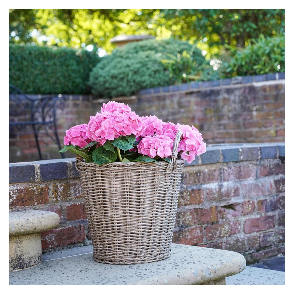 Polyrattan Natural Lined Planter, 49 x 44 main product photo